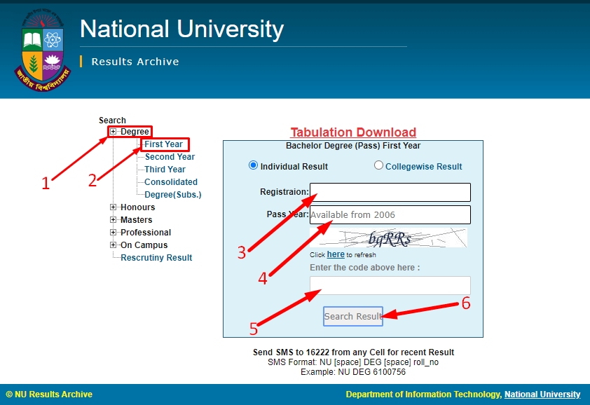 Degree 1st Year Result 2020