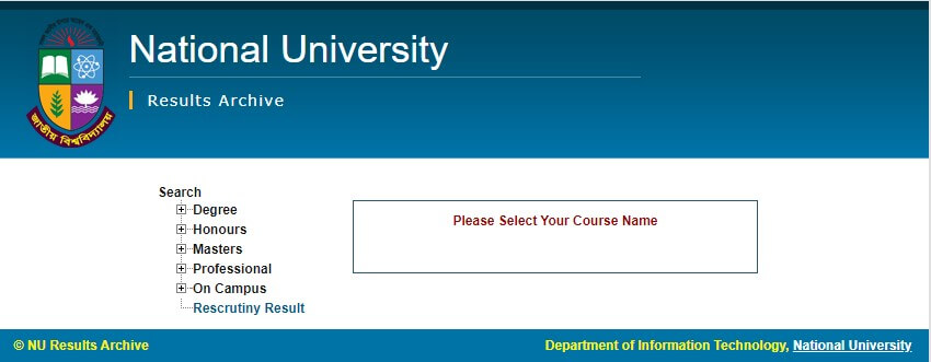 Degree 1st Year Result Online