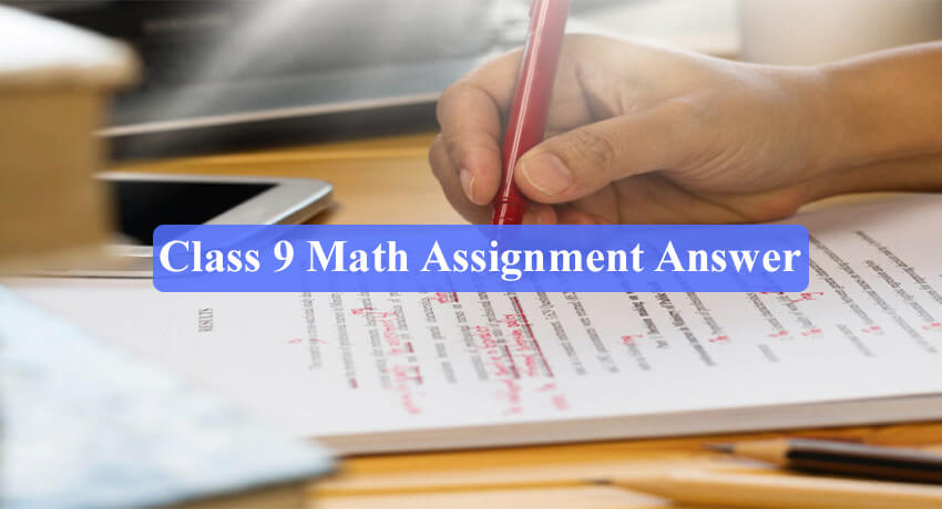 Class 9 Math Assignment Answer 2020