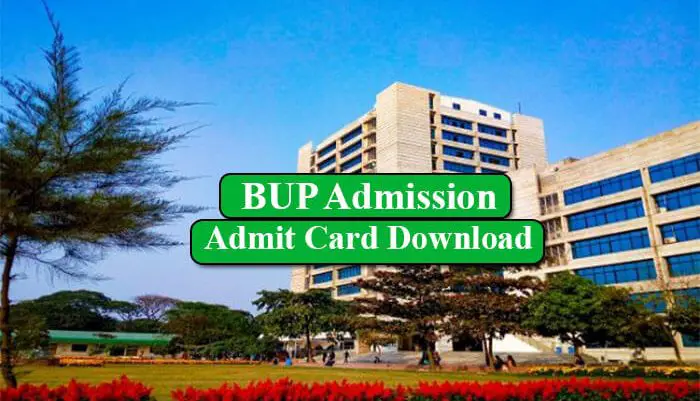 BUP Admit Card 2021