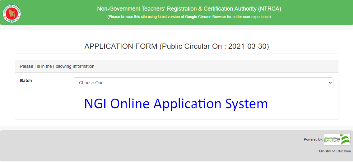 NGI Online Application 2021