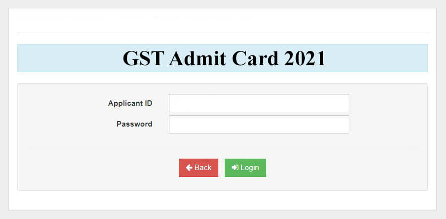 GST Admit Card 2021