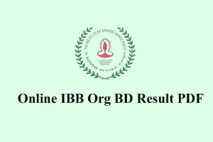 Online IBB Org BD Result