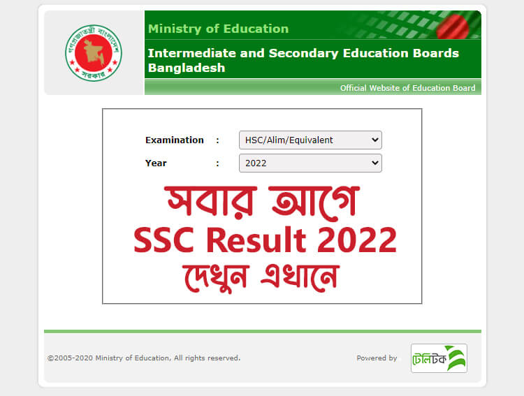 SSC Result 2022 All Board Bangladesh