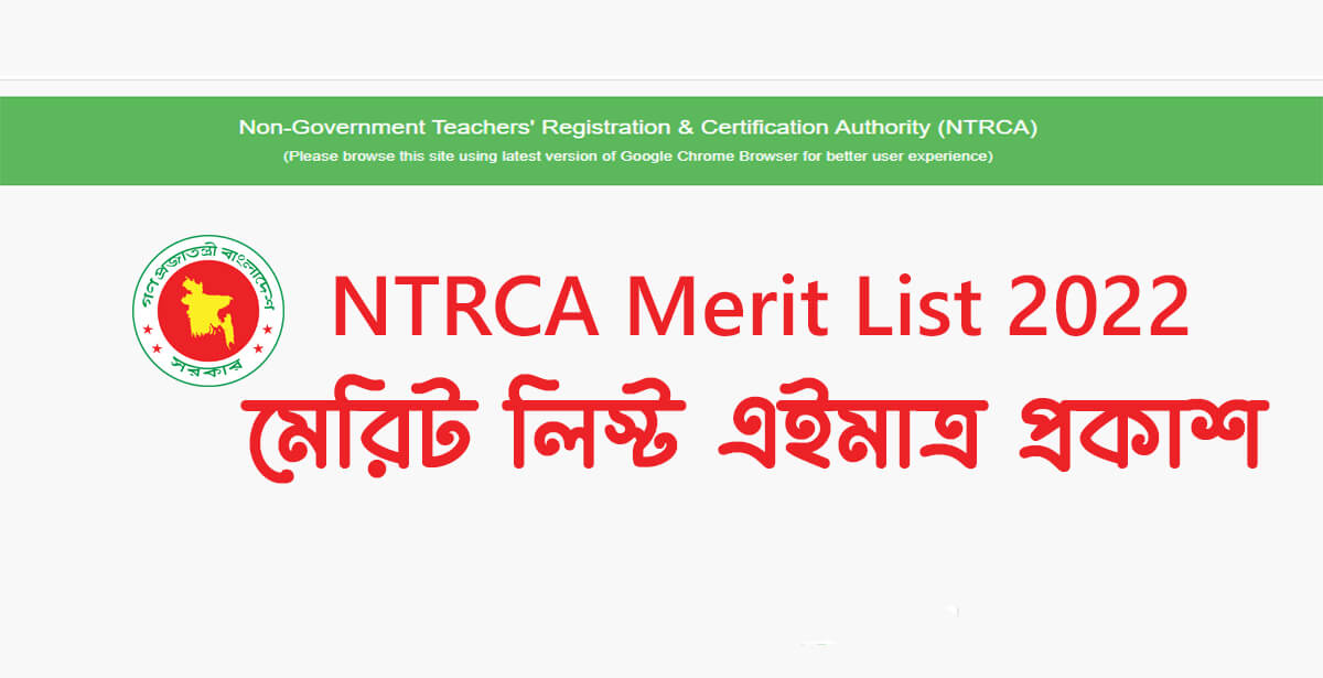 NTRCA Merit List 2022