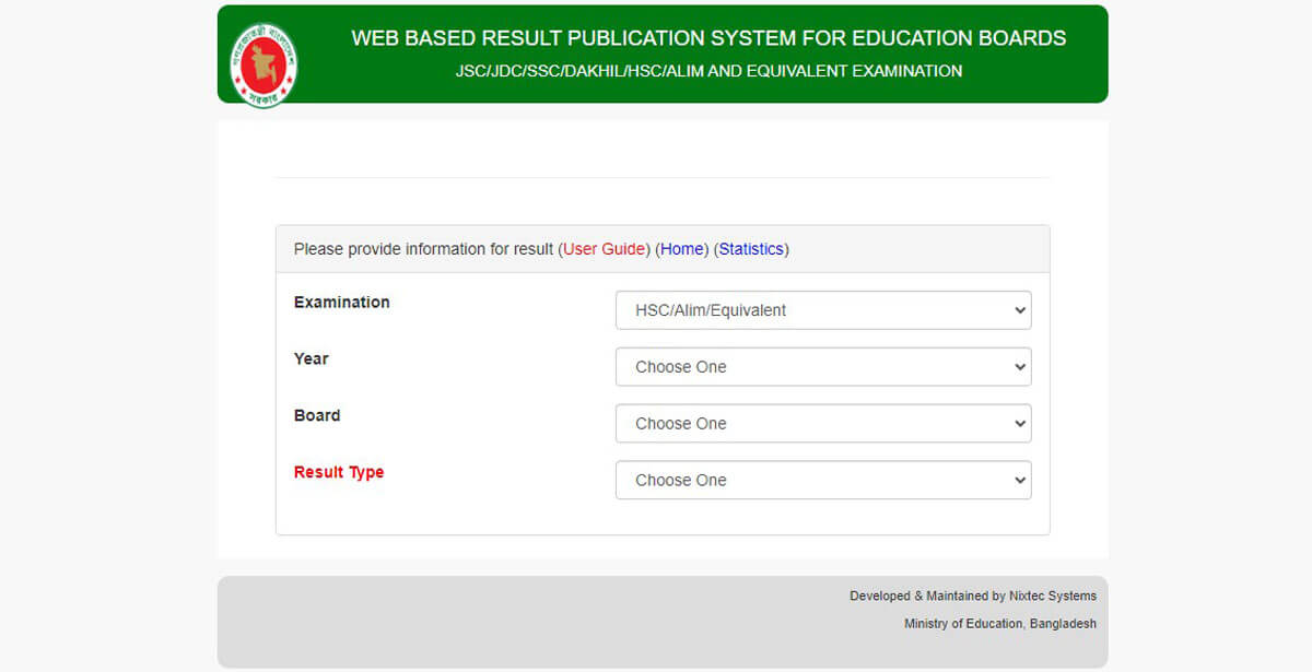 Web Based Result 2025