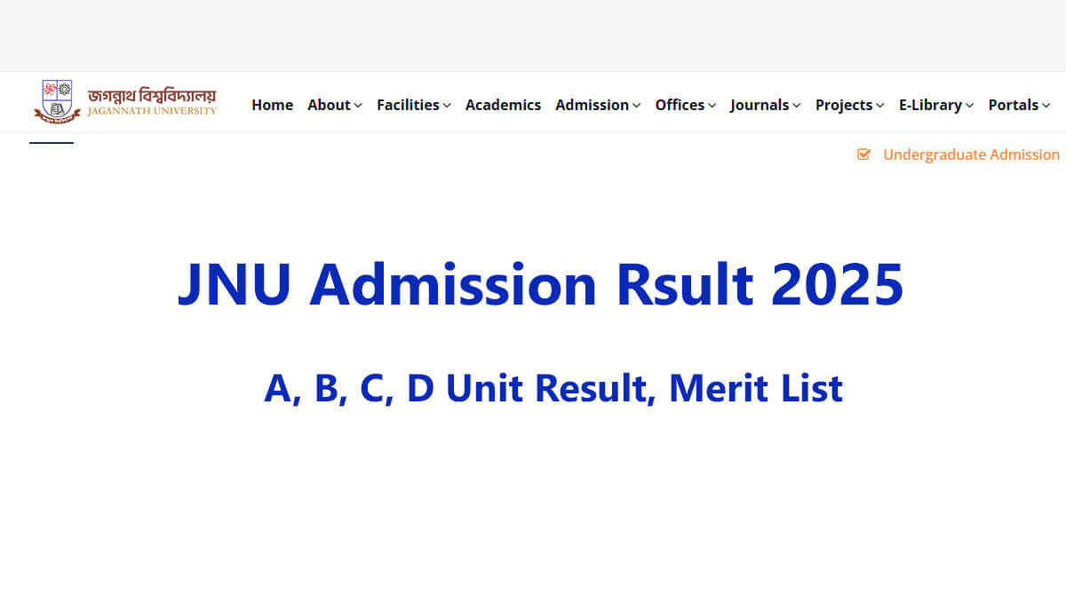 JNU Admission Result 2025