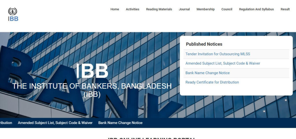 Online IBB Org BD Result 2025
