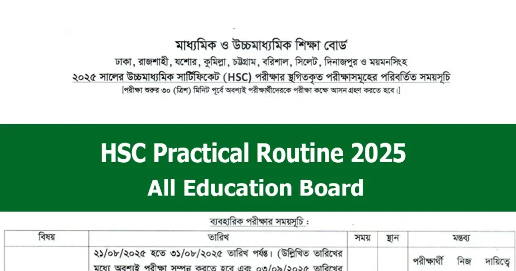 HSC Practical Routine 2025