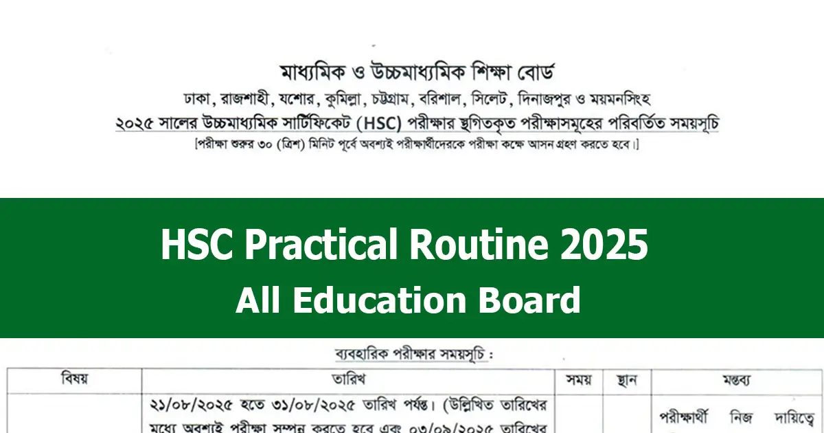 HSC Practical Routine 2025