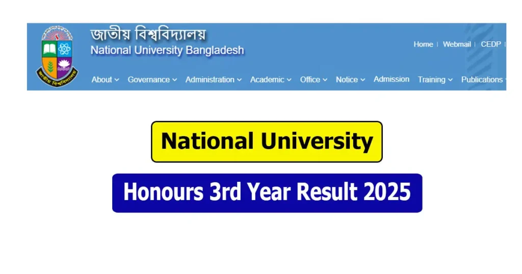 Honours 3rd Year Result 2025