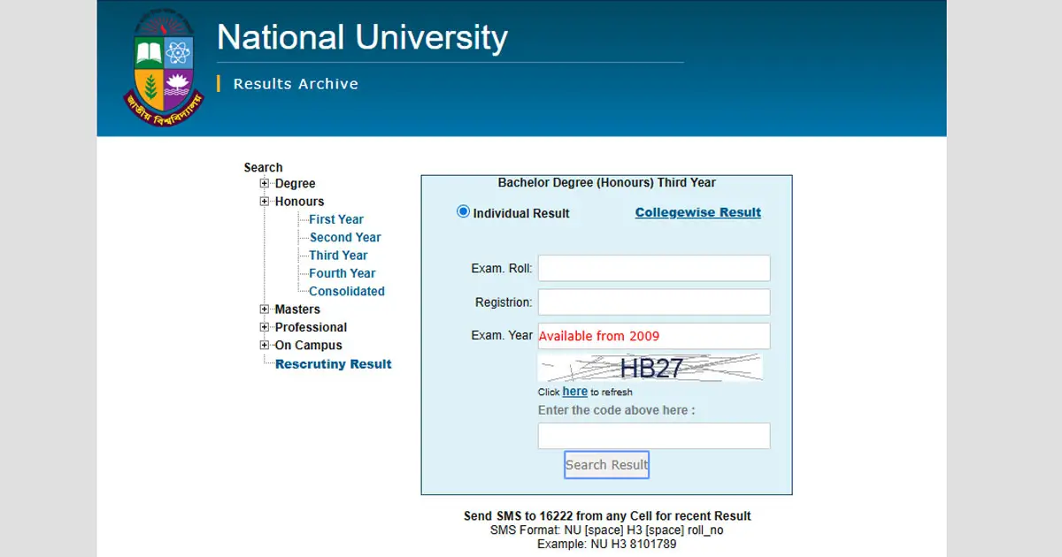 Honours 3rd Year Result 2025 soon