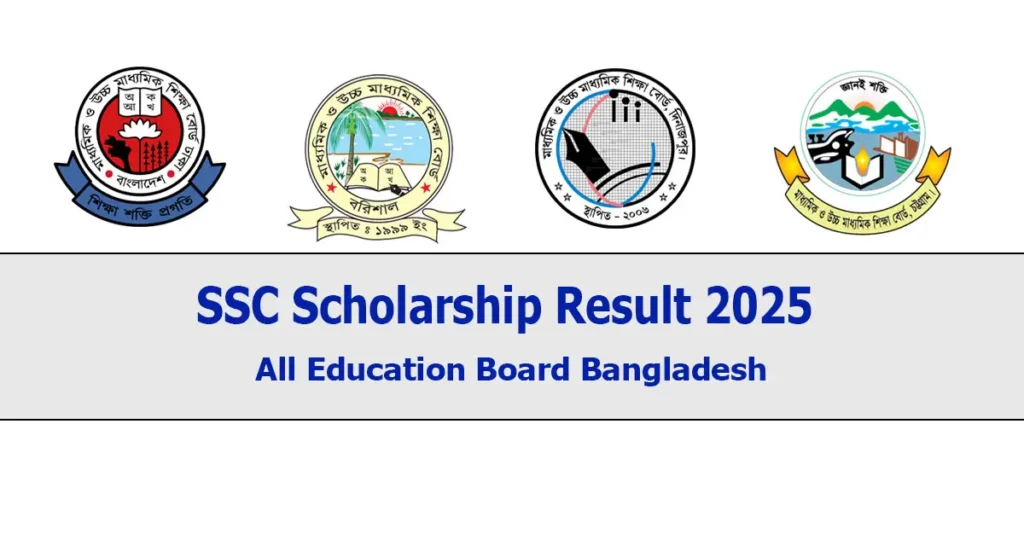 SSC Scholarship Result 2025 Published, Check All Board Result SSC Scholarship Result 2025