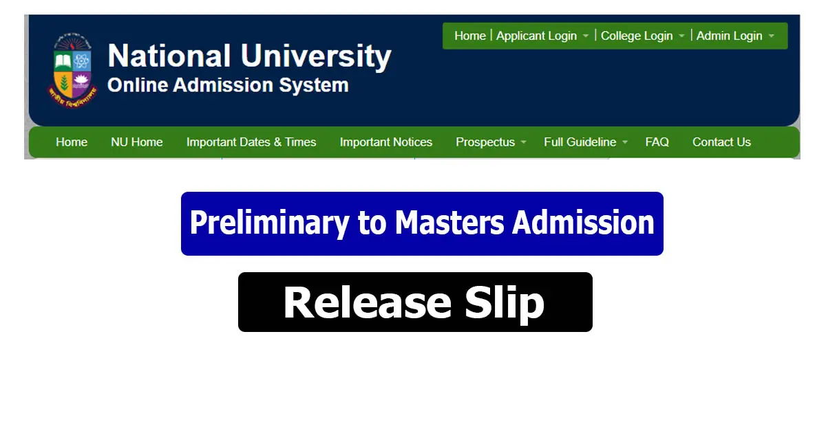 Preliminary to Masters Admission 2025
