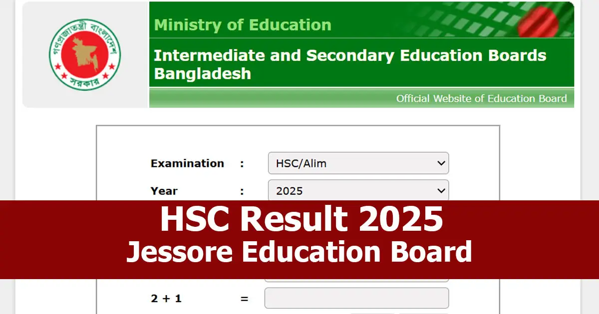 HSC Result 2025 Jessore Board
