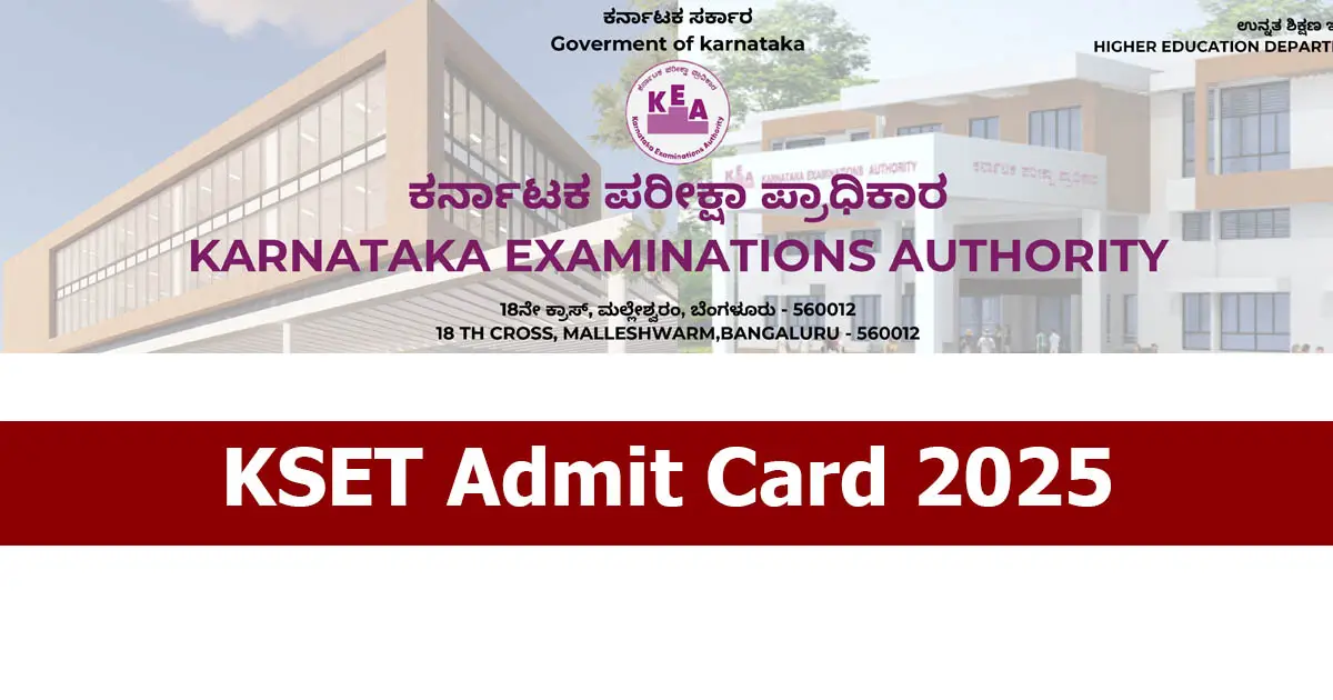 KSET Admit Card 2025