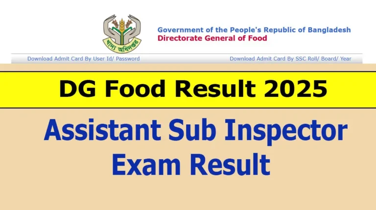 DG Food Assistant Sub Inspector Result 2025: Merit List Soon – Here’s What to Expect DG Food Assistant Sub Inspector Result 2025