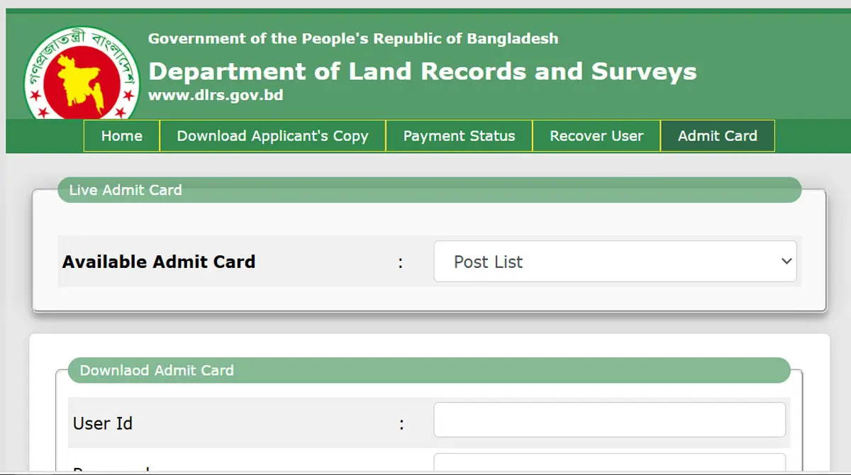 DLRS Peshkar Admit Card 2025 Released