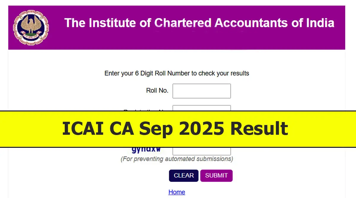 ICAI Result Sep 2025 Out