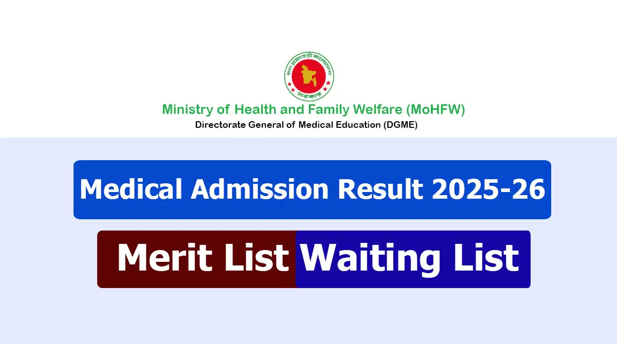 Medical Admission Result 2025